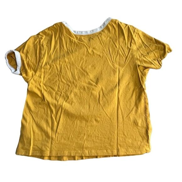 🌴 Rebellious One Aesthetic Desert Graphic YellowCropped Ringer Tee XS - Picture 5 of 10
